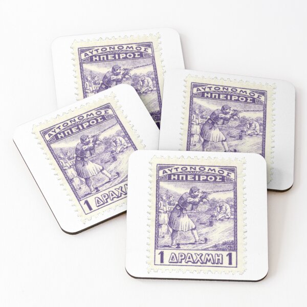 Item preview, Vintage Purple Greek Apaxmh Postage Stamp designed and sold by red-amber65.