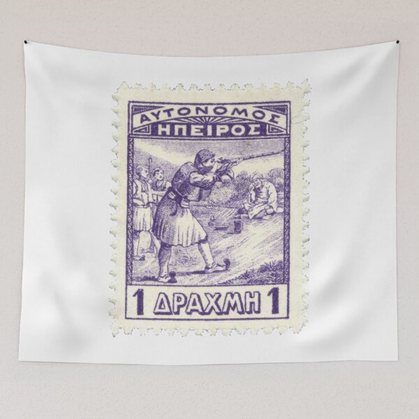 Item preview, Vintage Purple Greek Apaxmh Postage Stamp designed and sold by red-amber65.
