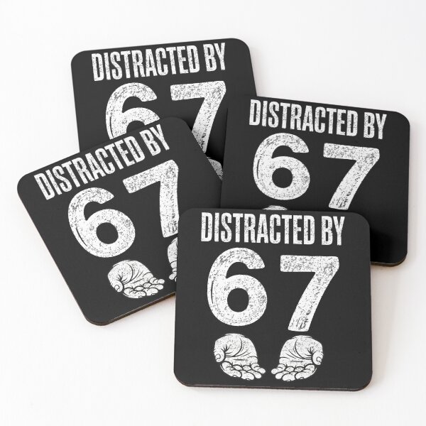 Item preview, Distracted By Six Seven 6 7 Meme Gen Alpha Slang 6 7 Hands designed and sold by FreshVibe Prints.