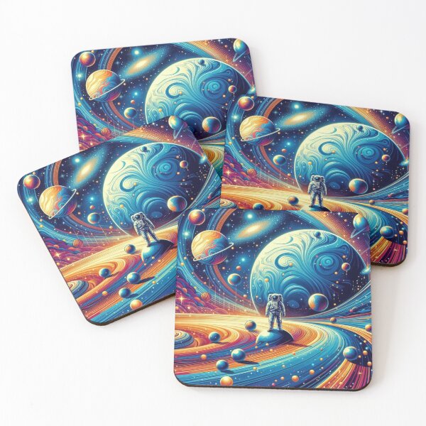 Item preview, Astronaut in Cosmic Swirls – Surreal Space Fantasy designed and sold by Dogandesighn.