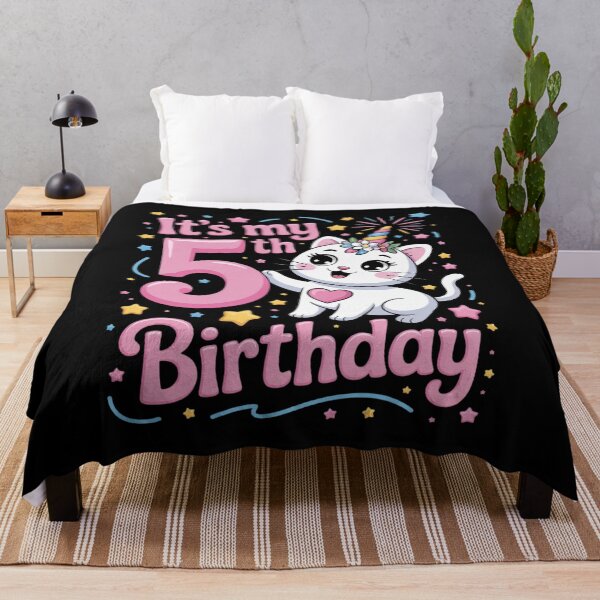 Item preview, Kids Birthday girl 5 years old designed and sold by RsFilsingerArt.