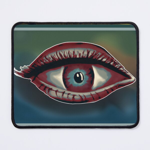 Item preview, Eerie Blue Eye – Symbolic Dark Art Print designed and sold by Kyradem.