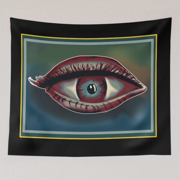 Item preview, Eerie Blue Eye – Symbolic Dark Art Print designed and sold by Kyradem.