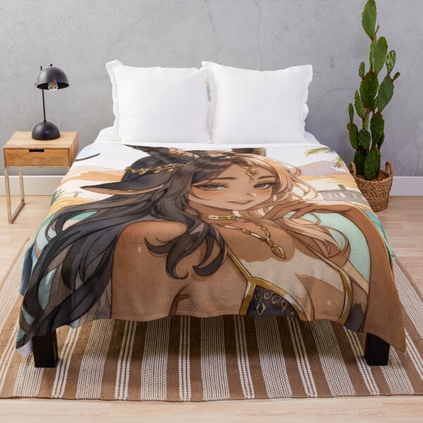 Item preview, Desert Horned Beauty - Ancient Egyptian Fantasy Portrait designed and sold by AiDigitalSanctum.