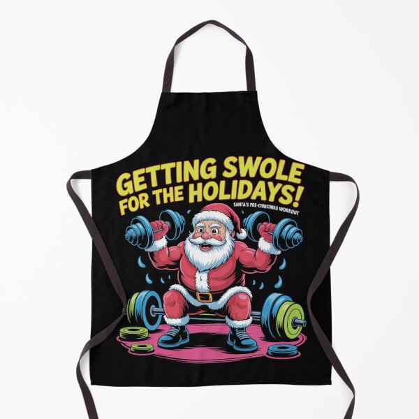 Item preview, Getting swole for the holidays! Santa pre-christmas workout designed and sold by DreamOnShirts.