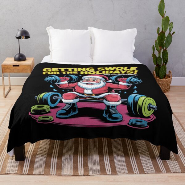 Item preview, Getting swole for the holidays! Santa pre-christmas workout designed and sold by DreamOnShirts.