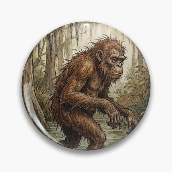 Item preview, Skunk Ape in the Everglades illustration designed and sold by Vintage Designs +.