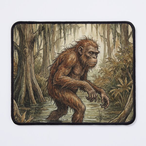 Item preview, Skunk Ape in the Everglades illustration designed and sold by Vintage Designs +.