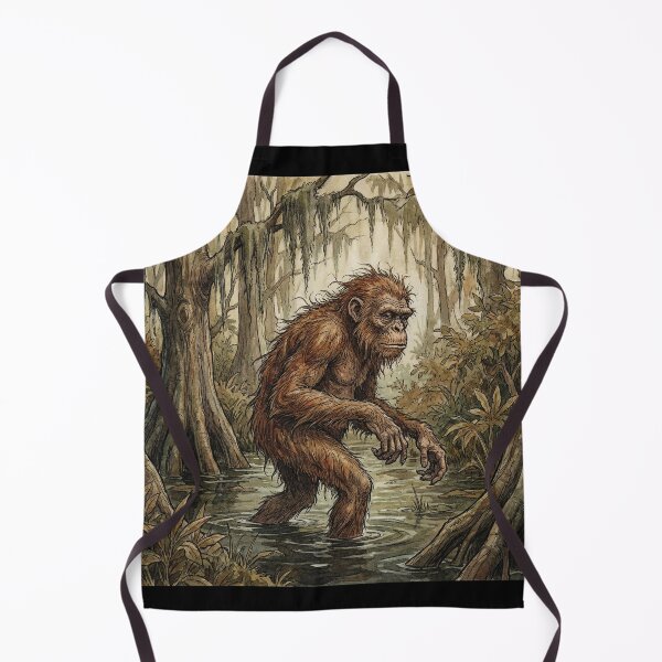 Item preview, Skunk Ape in the Everglades illustration designed and sold by Vintage Designs +.