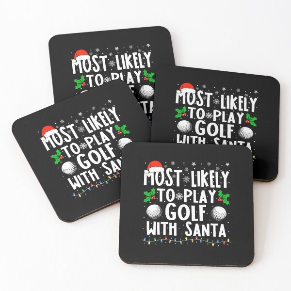 Item preview, Most Likely To Play Golf With Santa Funny Christmas Golf designed and sold by JanetCarolyn.