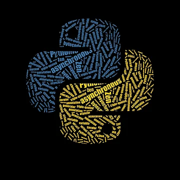 Artwork thumbnail, Cool Python Word Cloud Programming Coding Geek Coder T-Shirt by LookTwice