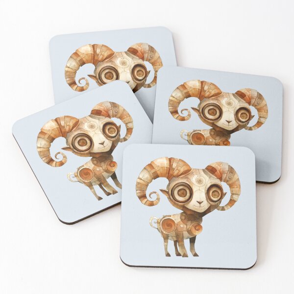 Item preview, Steampunk Mechanical Surprised Goat designed and sold by CharlottePlaceArt.