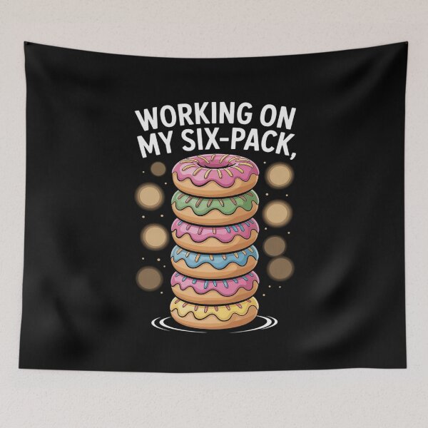 Item preview, Men Working On My Six Pack Donut 6-Pack Dad Bod  designed and sold by CombatTask.