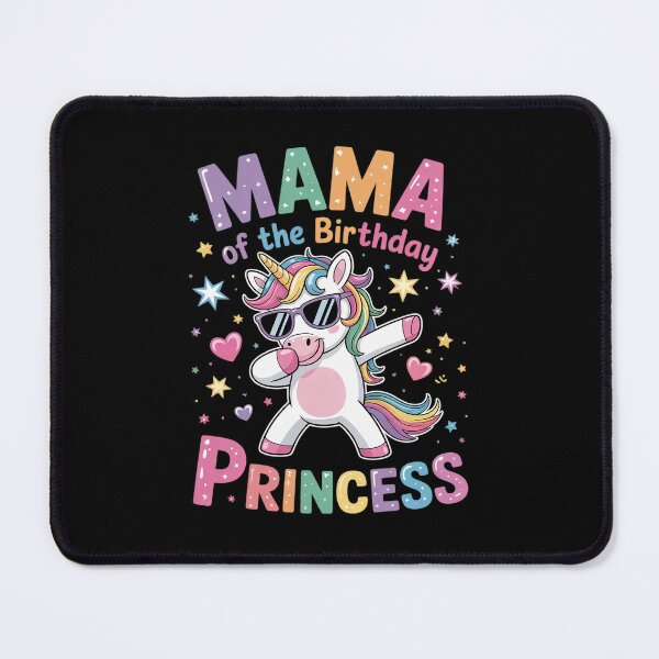 Item preview, Mama of the Birthday Princess Girl Dabbing Unicorn Mom designed and sold by RsFilsingerArt.