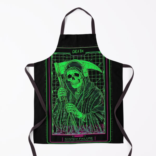 Artikelvorschau, Glitch-Tarotkarten-Tod – Y2K-Cyberpunk-Skelett entworfen und verkauft von ThePromptStudio.