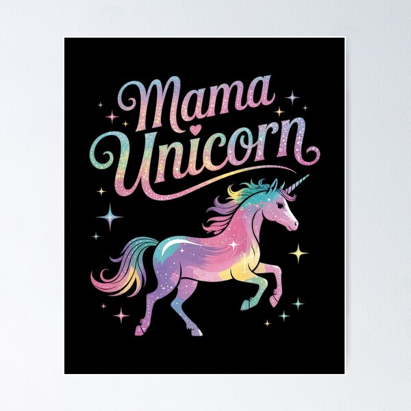 Item preview, Mama Unicorn - Mythical Animal Fantasy Creature Magical designed and sold by RsFilsingerArt.