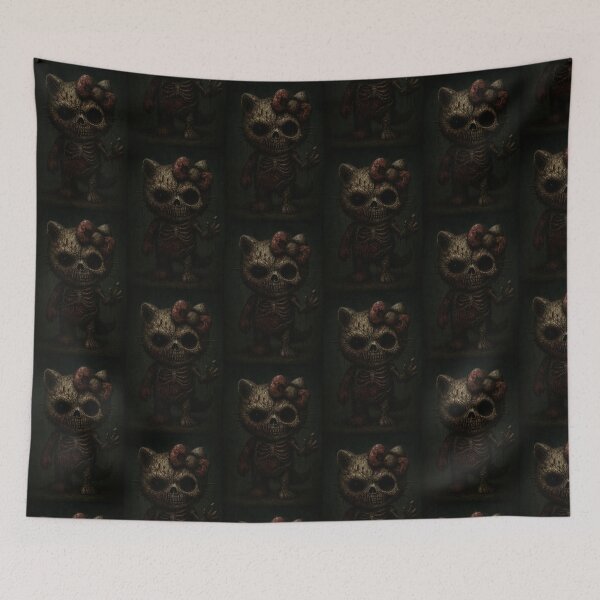Item preview, Hello Creepy Kitten: demonic skull designed and sold by art-emissa.