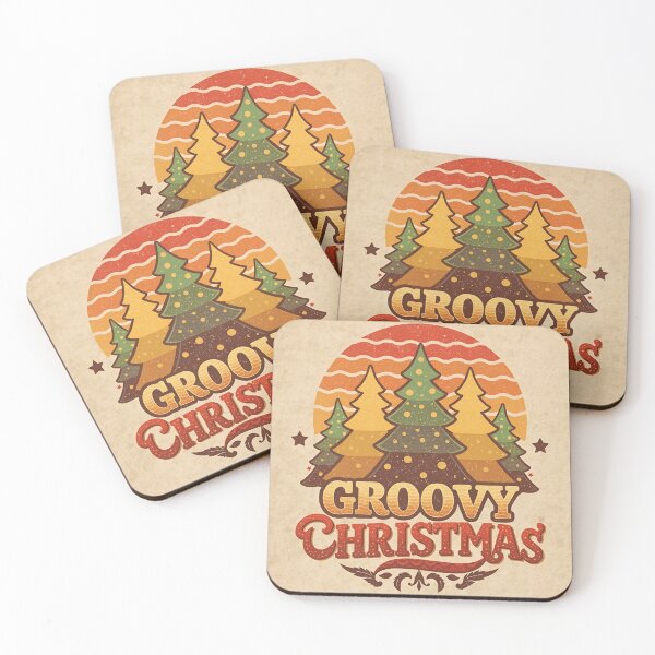 Item preview, Retro 70s Groovy Holiday Trees designed and sold by ChicTrendz.