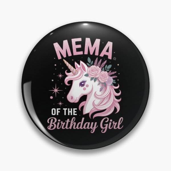 Item preview, Mema Of The Birthday Girl Unicorn Flower Grandma designed and sold by RsFilsingerArt.