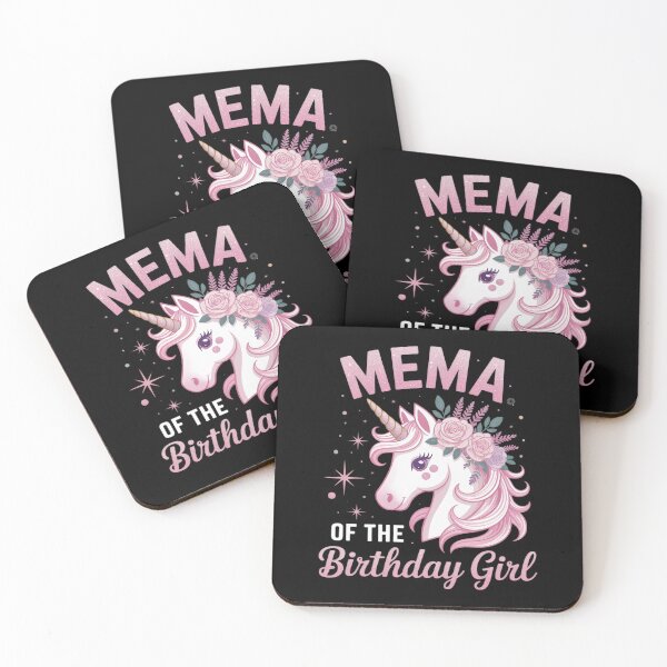 Item preview, Mema Of The Birthday Girl Unicorn Flower Grandma designed and sold by RsFilsingerArt.
