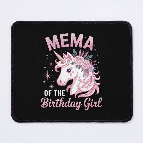 Item preview, Mema Of The Birthday Girl Unicorn Flower Grandma designed and sold by RsFilsingerArt.