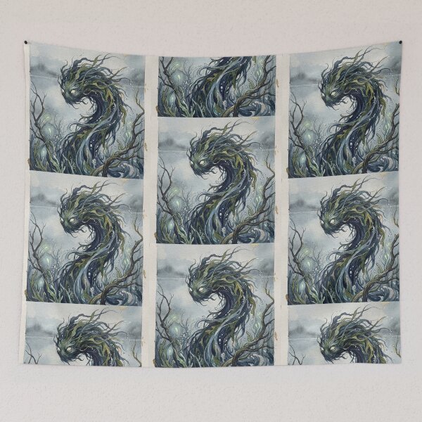 Item preview, Kelpie in a Misty Loch designed and sold by Vintage Designs +.
