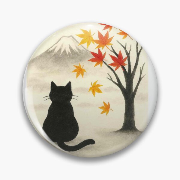 Artikelvorschau, Die schwarze Katze, die durch Japans landschaftliche Wunder reist entworfen und verkauft von M&VShop.