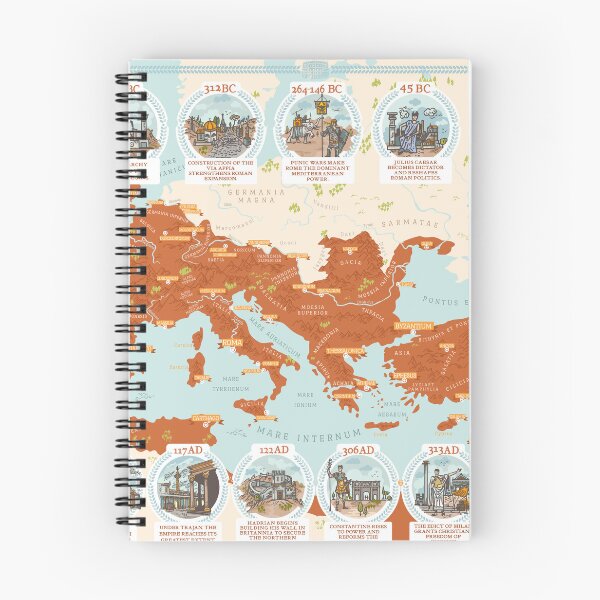 Item preview, The Roman Empire – Timeline Map & Infography designed and sold by QatlasMap Shop.