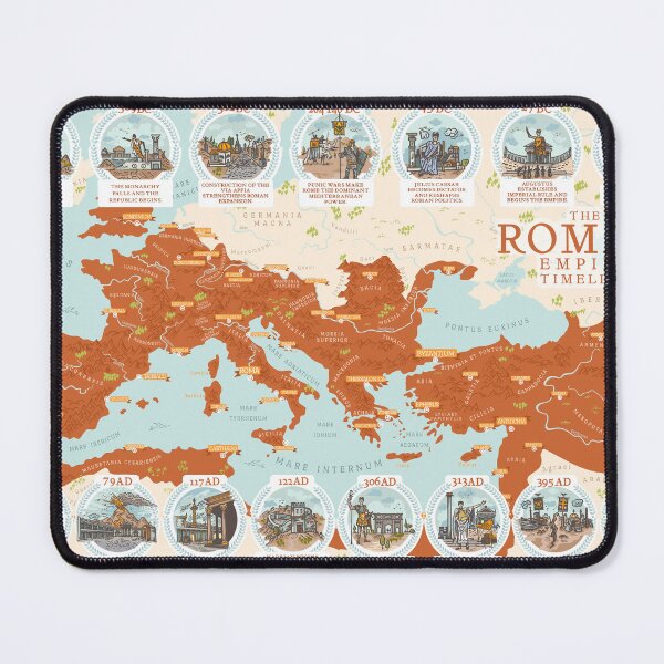 Item preview, The Roman Empire – Timeline Map & Infography designed and sold by QatlasMap Shop.