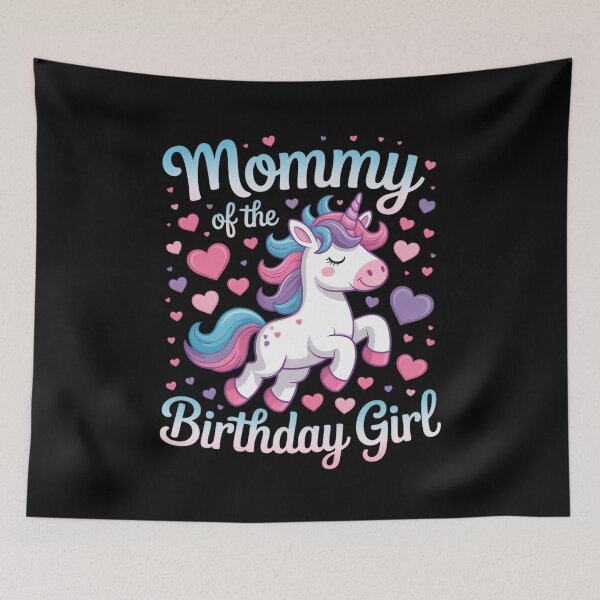 Item preview, Mommy of the Birthday Girl Flossing Unicorn Mom Mommy  designed and sold by RsFilsingerArt.
