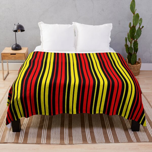 Item preview, Red Yellow Stripes On Black Background Design  designed and sold by PatternTitan.