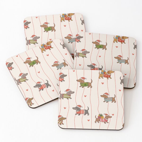 Item preview, Cute Christmas Dachshund Dog Pattern designed and sold by FOFANOS28.