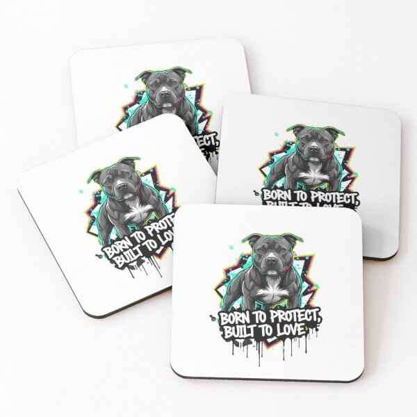 Item preview, Street Art Staffy: Born to Protect, Built to Love - Graffiti Dog designed and sold by ReptiWorks.