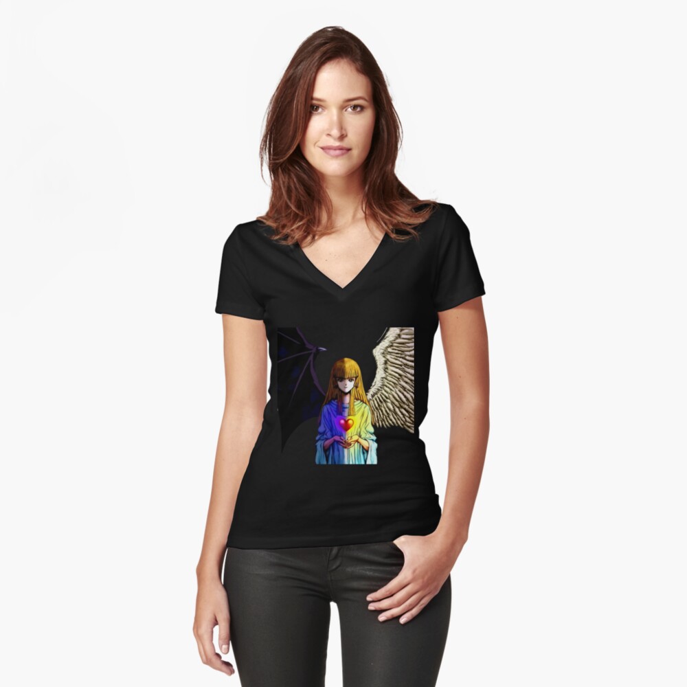 Item preview, Fitted V-Neck T-Shirt designed and sold by conatron13.