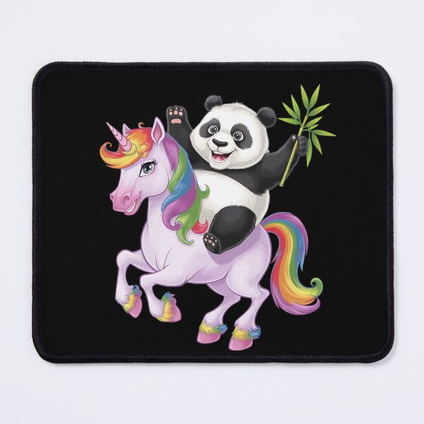 Item preview, Panda Riding Unicorn Pandicorn Girls Kids Women Rainbow  designed and sold by VerseFarm.