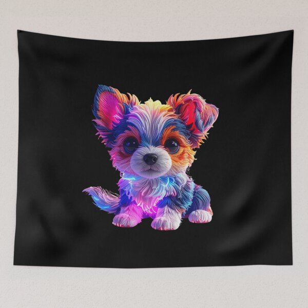 Item preview, Neon Rainbow Puppy with Electric Glow t-shirt  designed and sold by Alicjareign.
