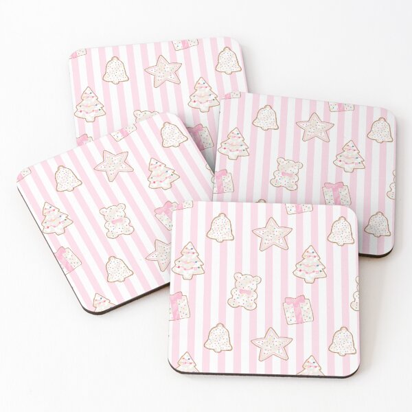 Item preview, Christmas White Frosted Cookie: Striped Print designed and sold by AshDollCreations.