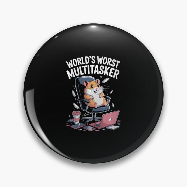 Item preview, Worlds Worst Multitasker Funny Hamster Office Design designed and sold by AlyceLynne.
