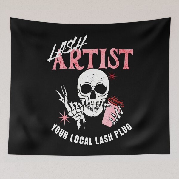 Item preview, Lash Artist Local Lash Plug Lash Tech Skeleton Eyelash Salon designed and sold by JeneMindy.