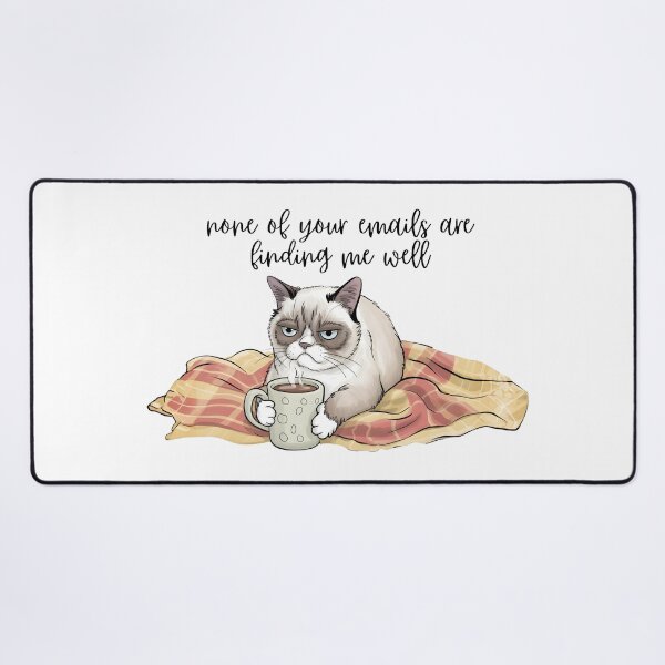 Item preview, None Of Your Emails T-Shirt | Grumpy Cat Work Meme | Funny Introvert Remote Worker Gift designed and sold by Pixie Bloom.