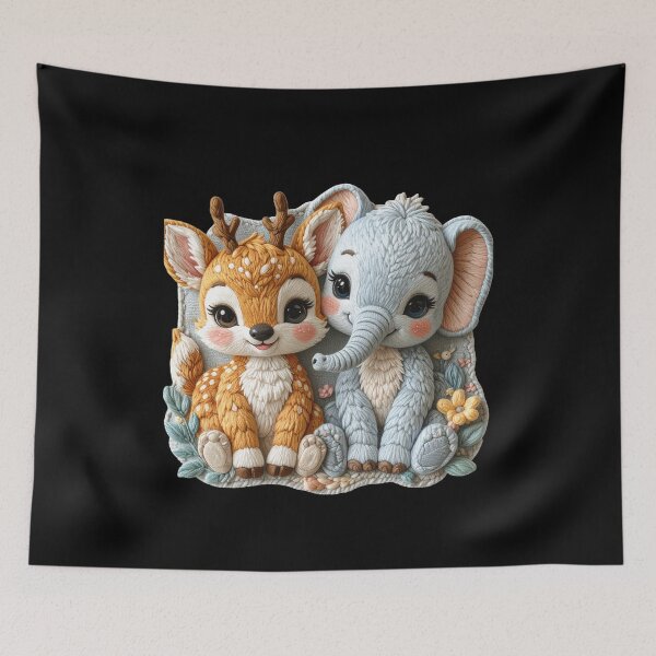 Item preview, Sweet Kawaii Fawn and Elephant Plushies t-shirt  designed and sold by Alicjareign.