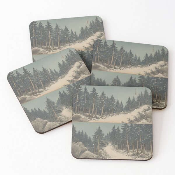 Item preview, Snow-covered forest path in three perspectives designed and sold by Mianku | Für das Leben.