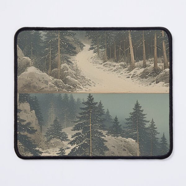 Item preview, Snow-covered forest path in three perspectives designed and sold by Mianku | Für das Leben.