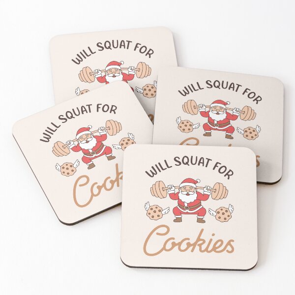 Item preview, Will Squat For Cookies - Funny Santa Leg Day and Christmas Cookie Lover Gift designed and sold by Brogress Project.