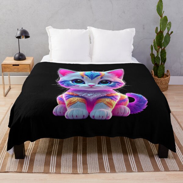 Item preview, Neon Rainbow Kitten with Electric Glow t-shirt designed and sold by Alicjareign.