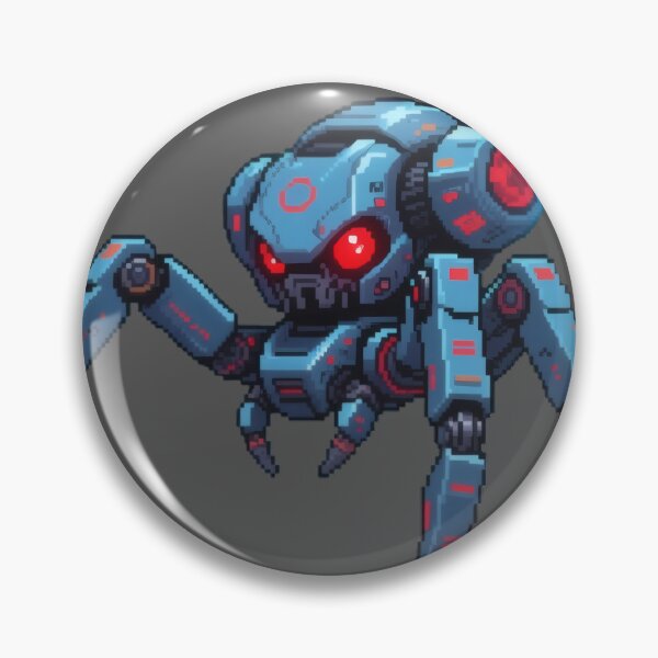 Artikelvorschau, Arc Raiders Roboter-Pixelgrafik – Cyberpunk-Mech im 8-Bit-Gaming-Stil entworfen und verkauft von LoomisDreams.