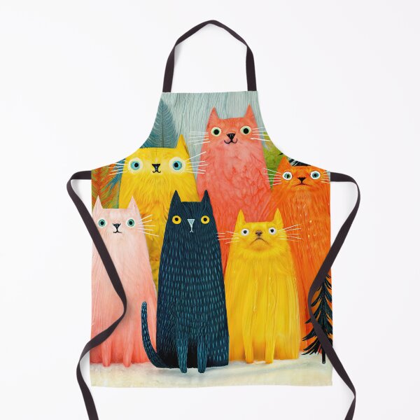 Item preview, Winter Whimsy: Forest Cats in Technicolor designed and sold by ForeverPrintsOK.