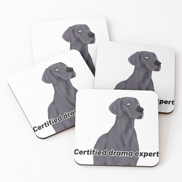 Item preview, Weimaraner – “Certified Drama Expert” – Funny Dog Cartoon Illustration designed and sold by Crack-in-Colors.