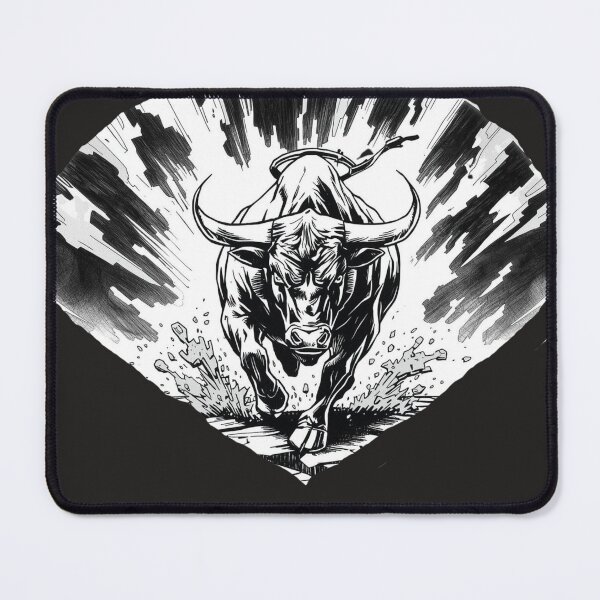 Item preview, Raging Bull Charge — Control Wild Geometric Rebellion Print designed and sold by SavannaStrikes.