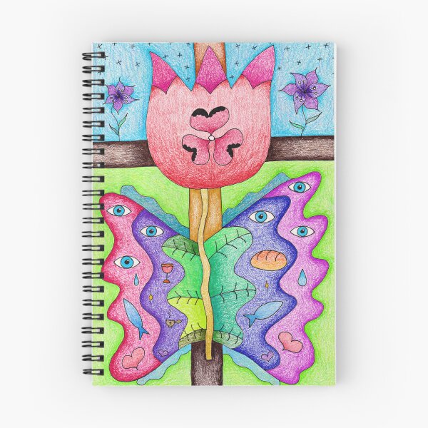 Item preview, Surreal Resurrection Flower and Butterfly – Christian Symbolism Art Drawing designed and sold by nenanamart.